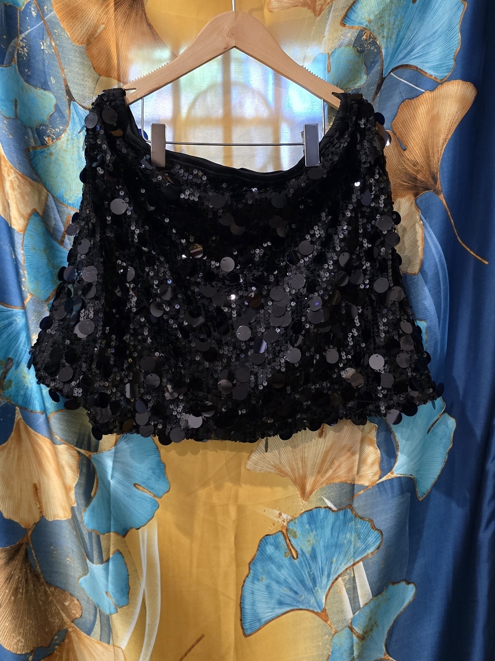 Black Sequin Women's Skirt- Elegant Party Stile